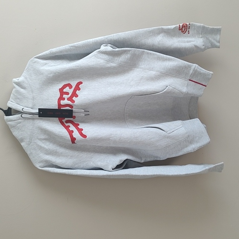 NWT TIGER WOODS Sun Day Red Luare Heavyweight Chain Stitch Hoodie Grey Size M